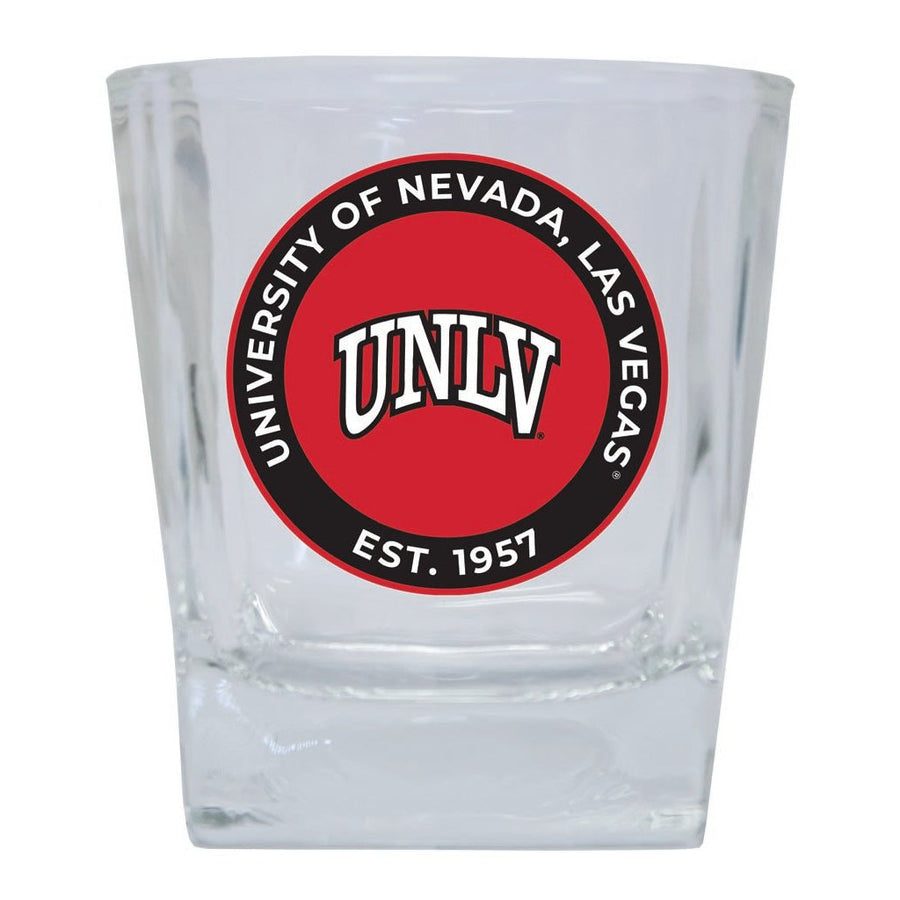 UNLV Rebels 10 oz Whiskey Rocks Glass Circle Design Officially Licensed Collegiate Product Image 1