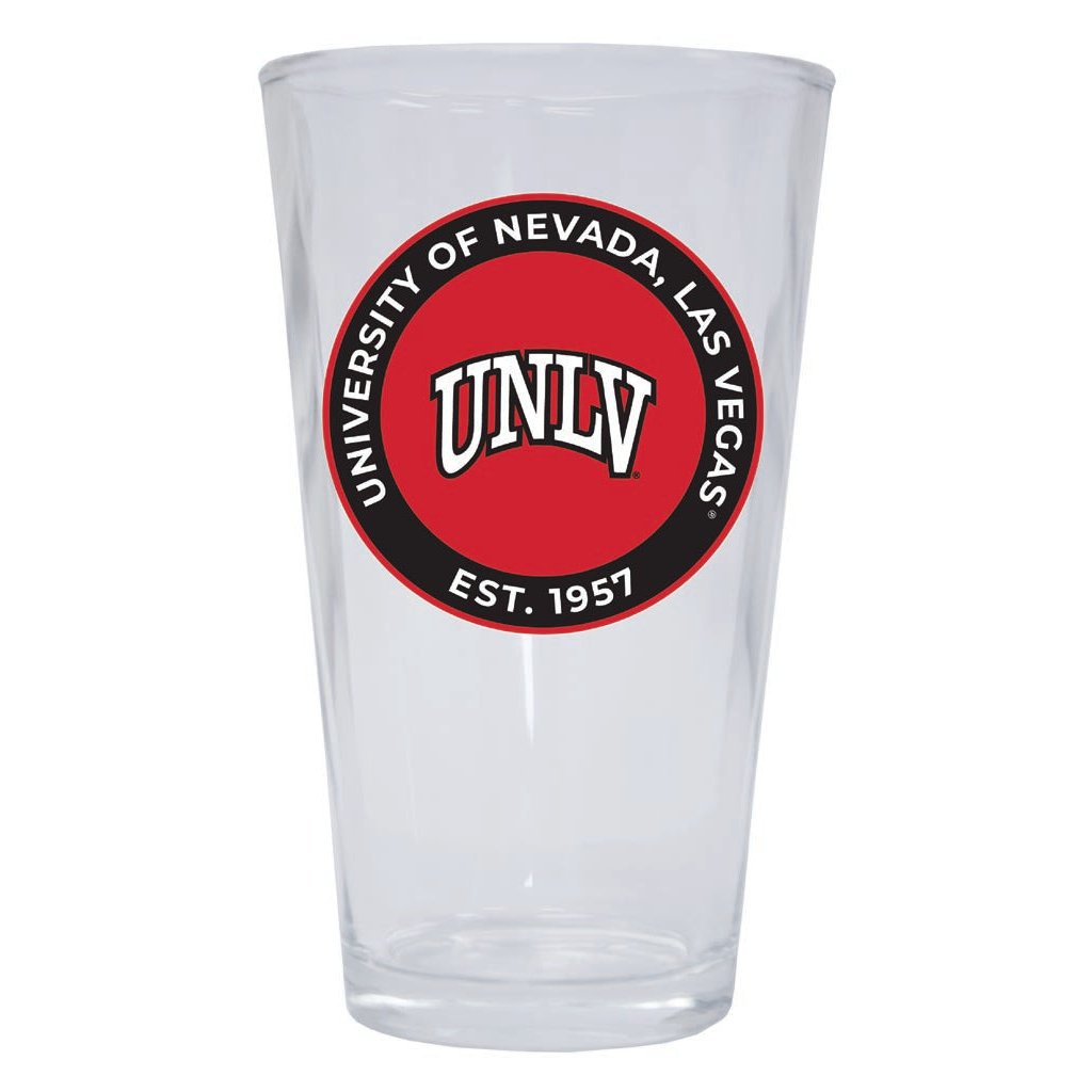 UNLV Rebels 16 oz Pint Glass Circle Design Officially Licensed Collegiate Product Image 1