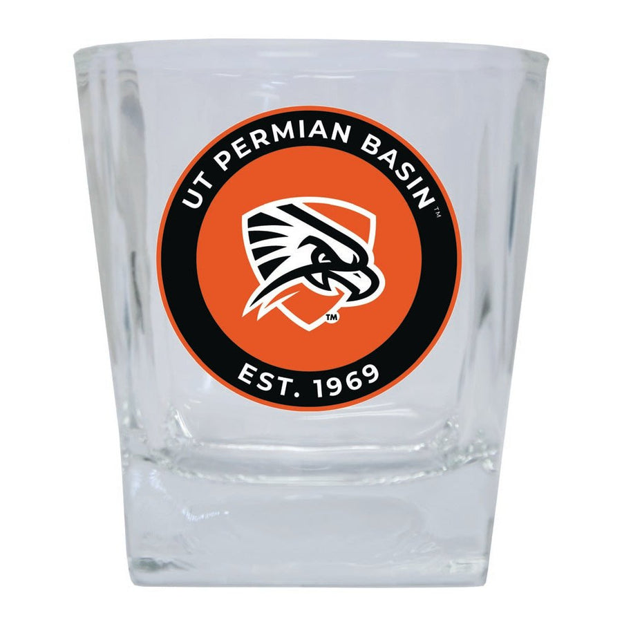 University of Texas of the Permian Basin 10 oz Whiskey Rocks Glass Circle Design Officially Licensed Collegiate Product Image 1