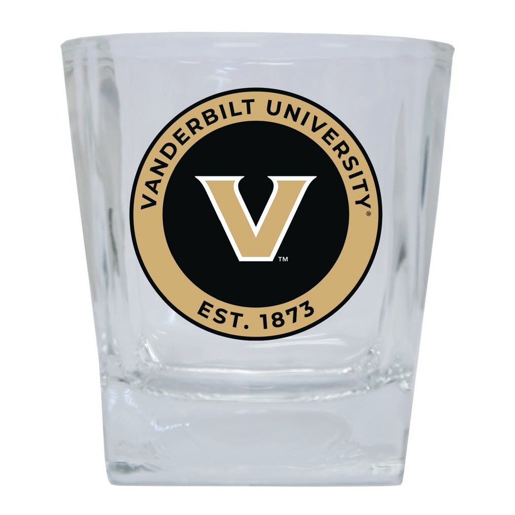 Vanderbilt University 10 oz Whiskey Rocks Glass Circle Design Officially Licensed Collegiate Product Image 1