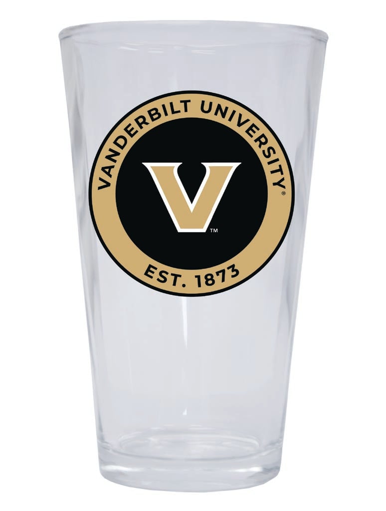 Vanderbilt University 16 oz Pint Glass Circle Design Officially Licensed Collegiate Product Image 1