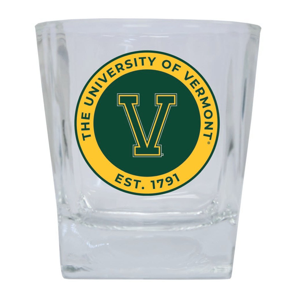 Vermont Catamounts 10 oz Whiskey Rocks Glass Circle Design Officially Licensed Collegiate Product Image 1