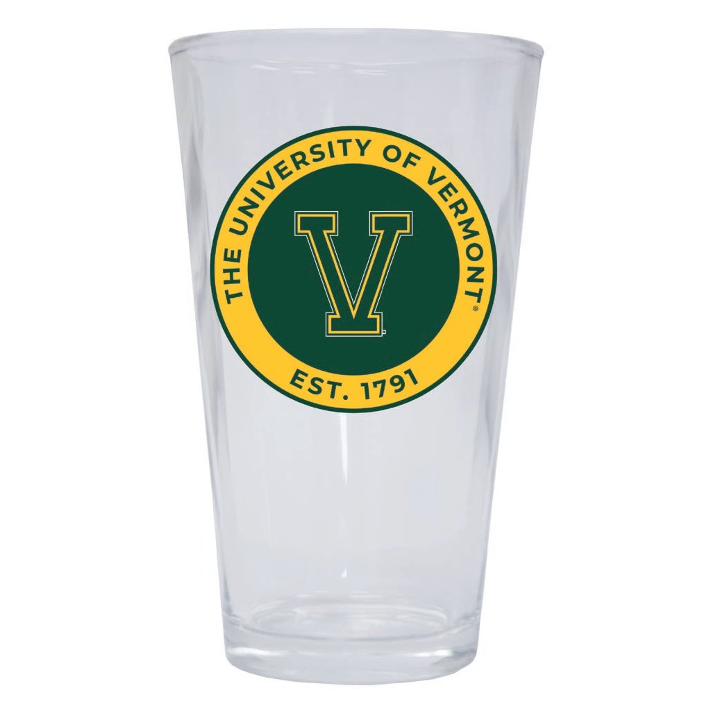 Vermont Catamounts 16 oz Pint Glass Circle Design Officially Licensed Collegiate Product Image 1