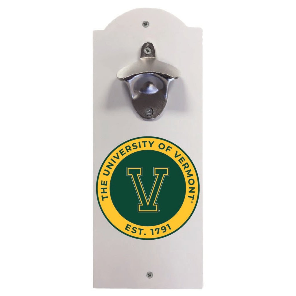 Vermont Catamounts Wall Mounted Bottle Opener Officially Licensed Collegiate Product Image 1