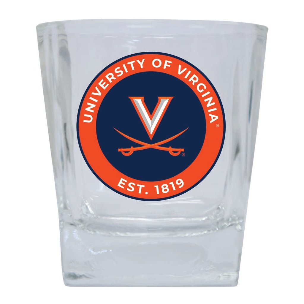 Virginia Cavaliers 10 oz Whiskey Rocks Glass Circle Design Officially Licensed Collegiate Product Image 1