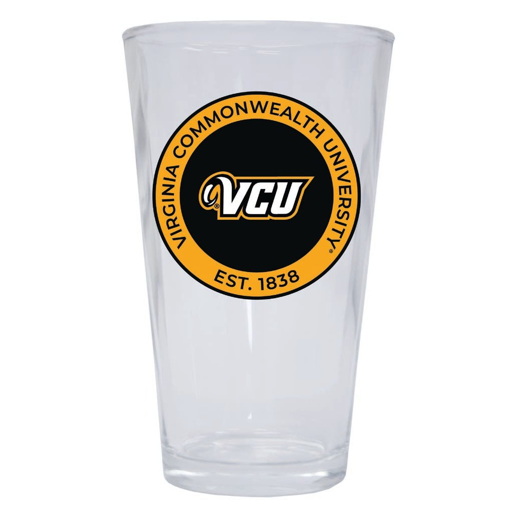 Virginia Commonwealth 16 oz Pint Glass Circle Design Officially Licensed Collegiate Product Image 1