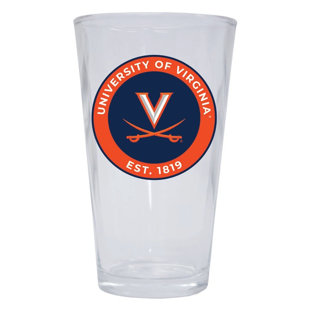 Virginia Cavaliers 16 oz Pint Glass Circle Design Officially Licensed Collegiate Product Image 1