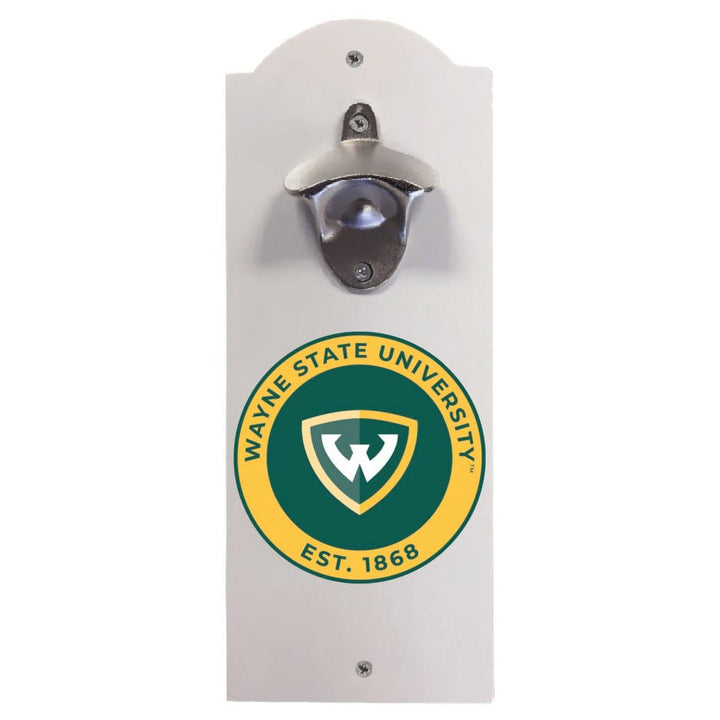 Wayne State Wall Mounted Bottle Opener Officially Licensed Collegiate Product Image 1