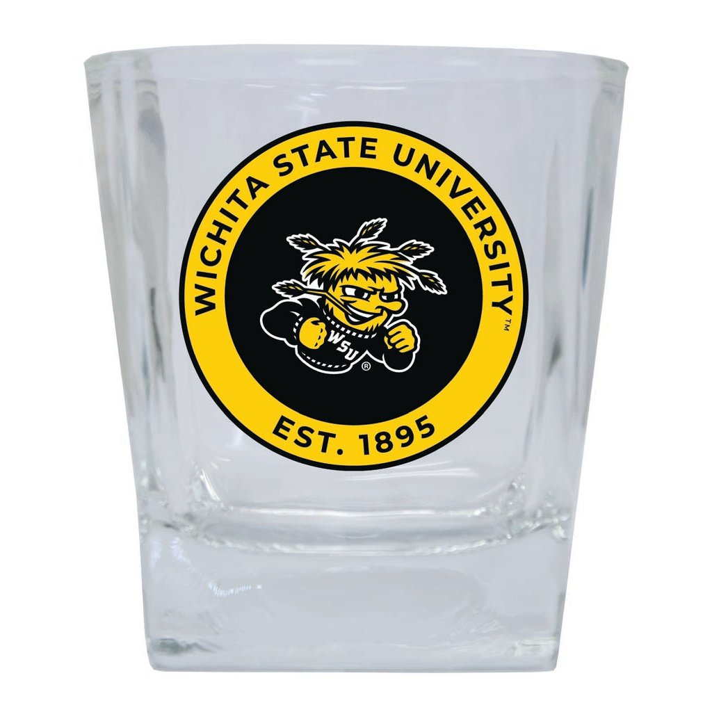 Wichita State Shockers 10 oz Whiskey Rocks Glass Circle Design Officially Licensed Collegiate Product Image 1