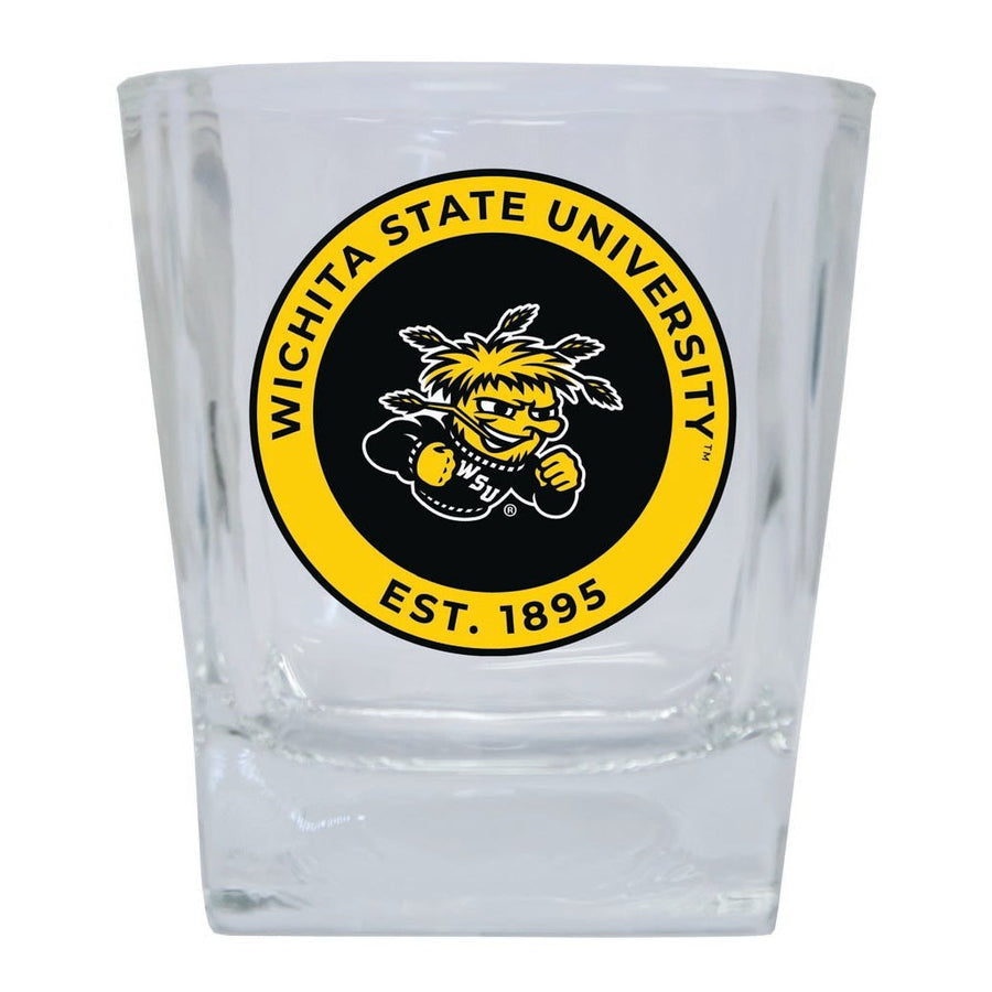 Wichita State Shockers 10 oz Whiskey Rocks Glass Circle Design Officially Licensed Collegiate Product Image 1