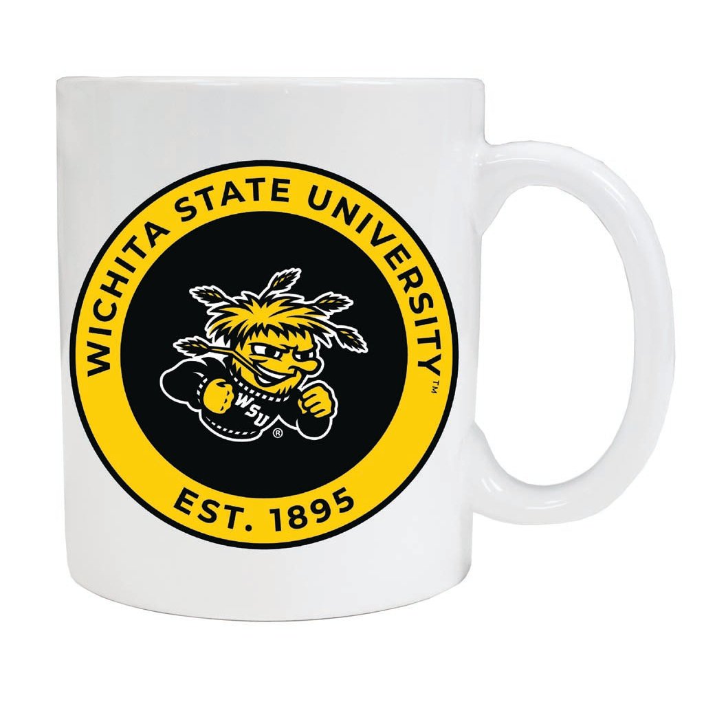 Wichita State Shockers 12 oz Ceramic Coffee Mug Circle Design Officially Licensed Collegiate Product Image 1