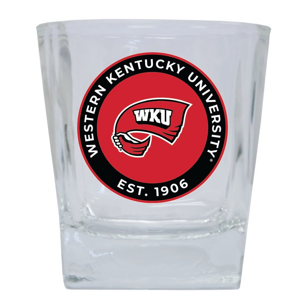 Western Kentucky Hilltoppers 10 oz Whiskey Rocks Glass Circle Design Officially Licensed Collegiate Product Image 1