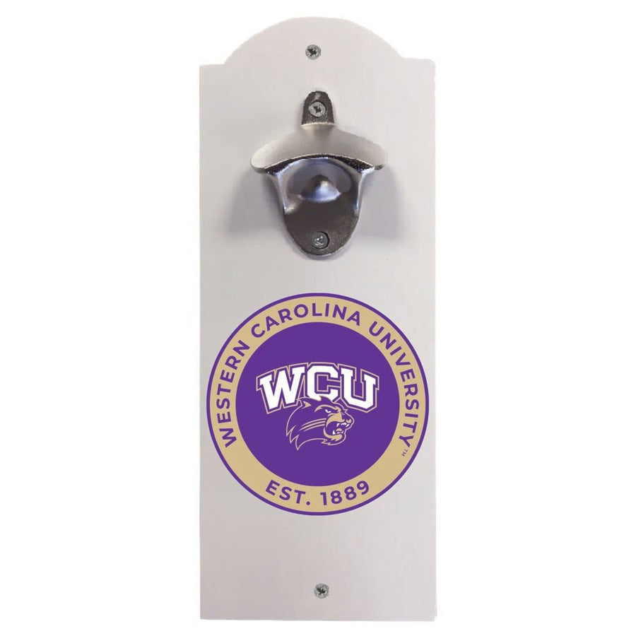 Western Carolina University Wall Mounted Bottle Opener Officially Licensed Collegiate Product Image 1