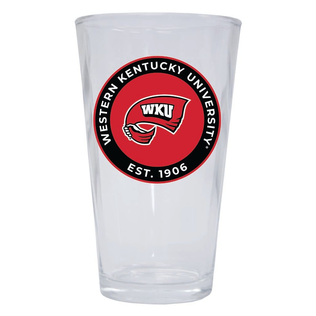 Western Kentucky Hilltoppers 16 oz Pint Glass Circle Design Officially Licensed Collegiate Product Image 1