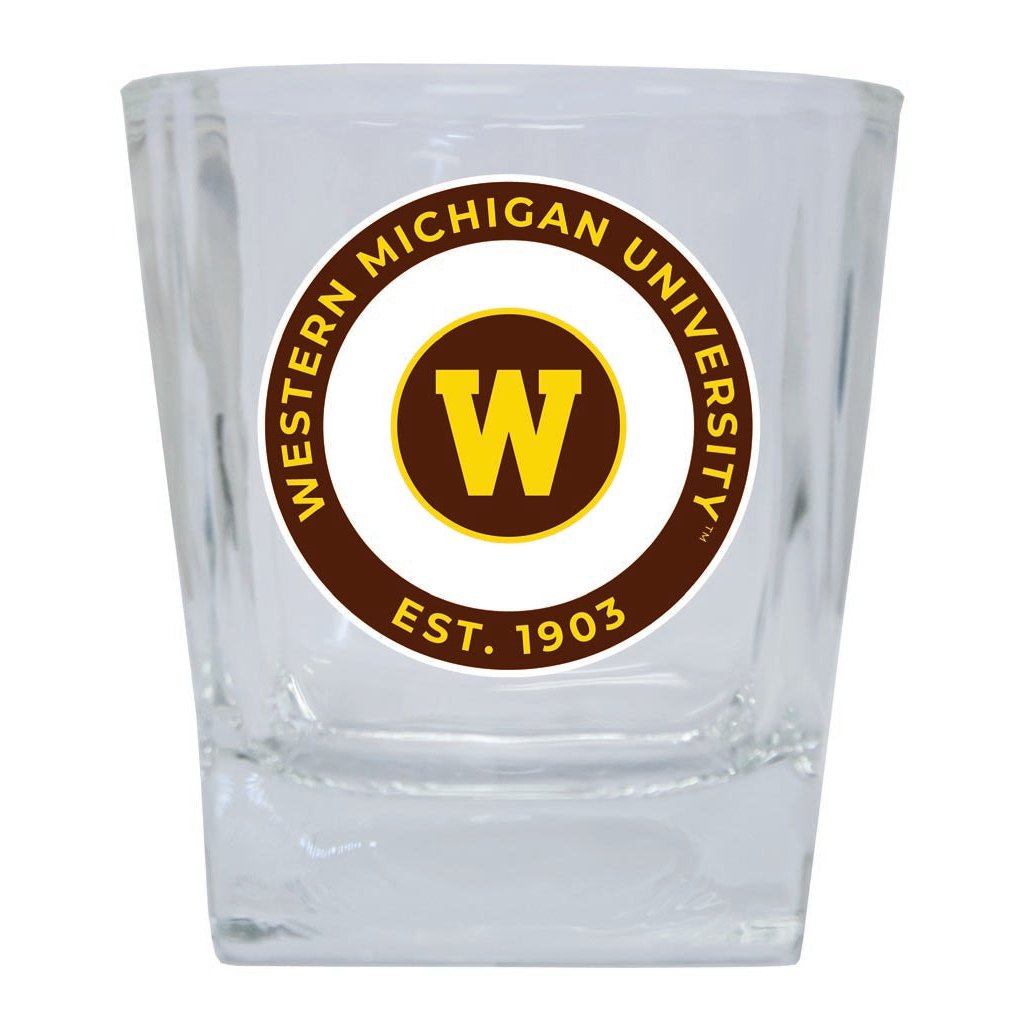 Western Michigan University 10 oz Whiskey Rocks Glass Circle Design Officially Licensed Collegiate Product Image 1