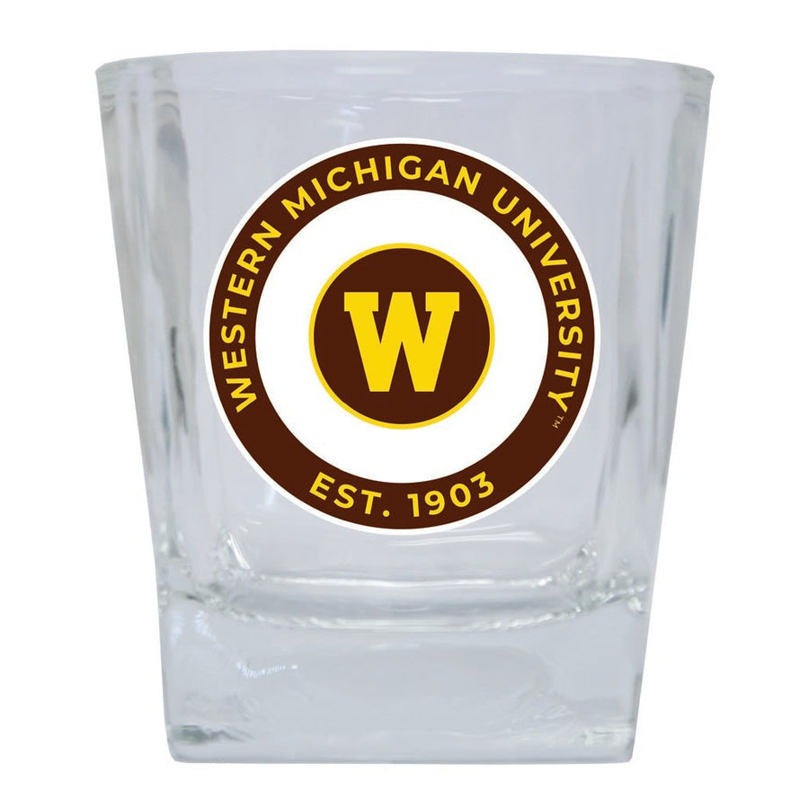 Western Michigan University 10 oz Whiskey Rocks Glass Circle Design Officially Licensed Collegiate Product Image 1