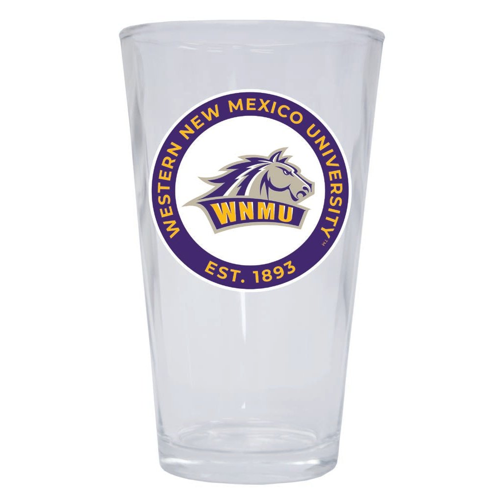 Western Mexico University 16 oz Pint Glass Circle Design Officially Licensed Collegiate Product Image 1