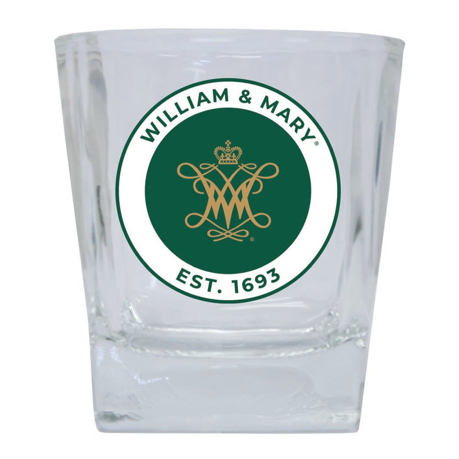 William and Mary 10 oz Whiskey Rocks Glass Circle Design Officially Licensed Collegiate Product Image 1