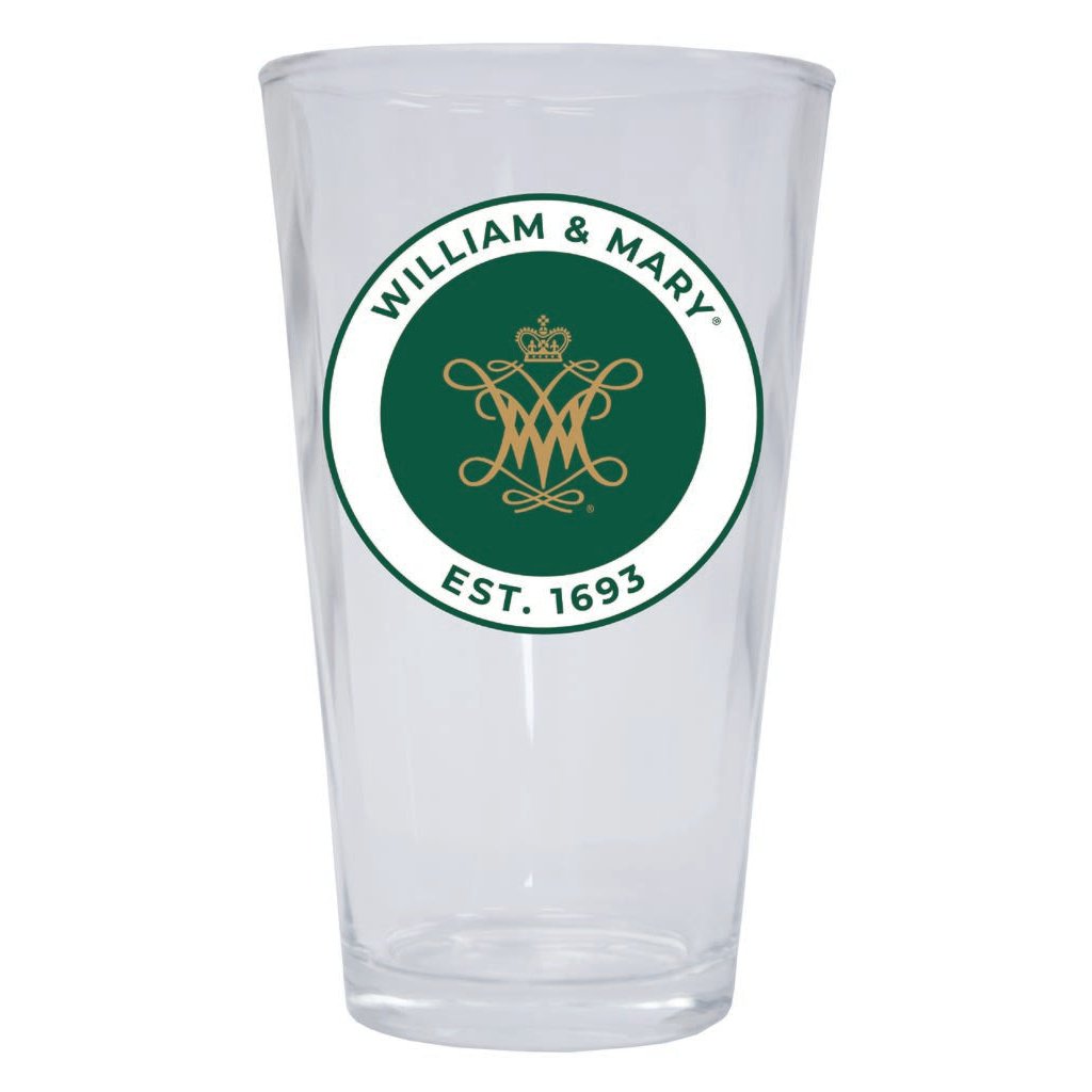 William and Mary 16 oz Pint Glass Circle Design Officially Licensed Collegiate Product Image 1