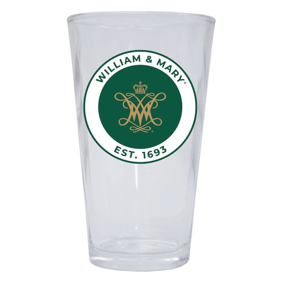 William and Mary 16 oz Pint Glass Circle Design Officially Licensed Collegiate Product Image 1