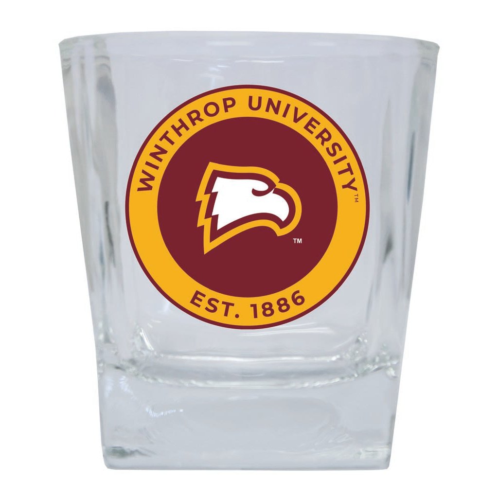 Winthrop University 10 oz Whiskey Rocks Glass Circle Design Officially Licensed Collegiate Product Image 1