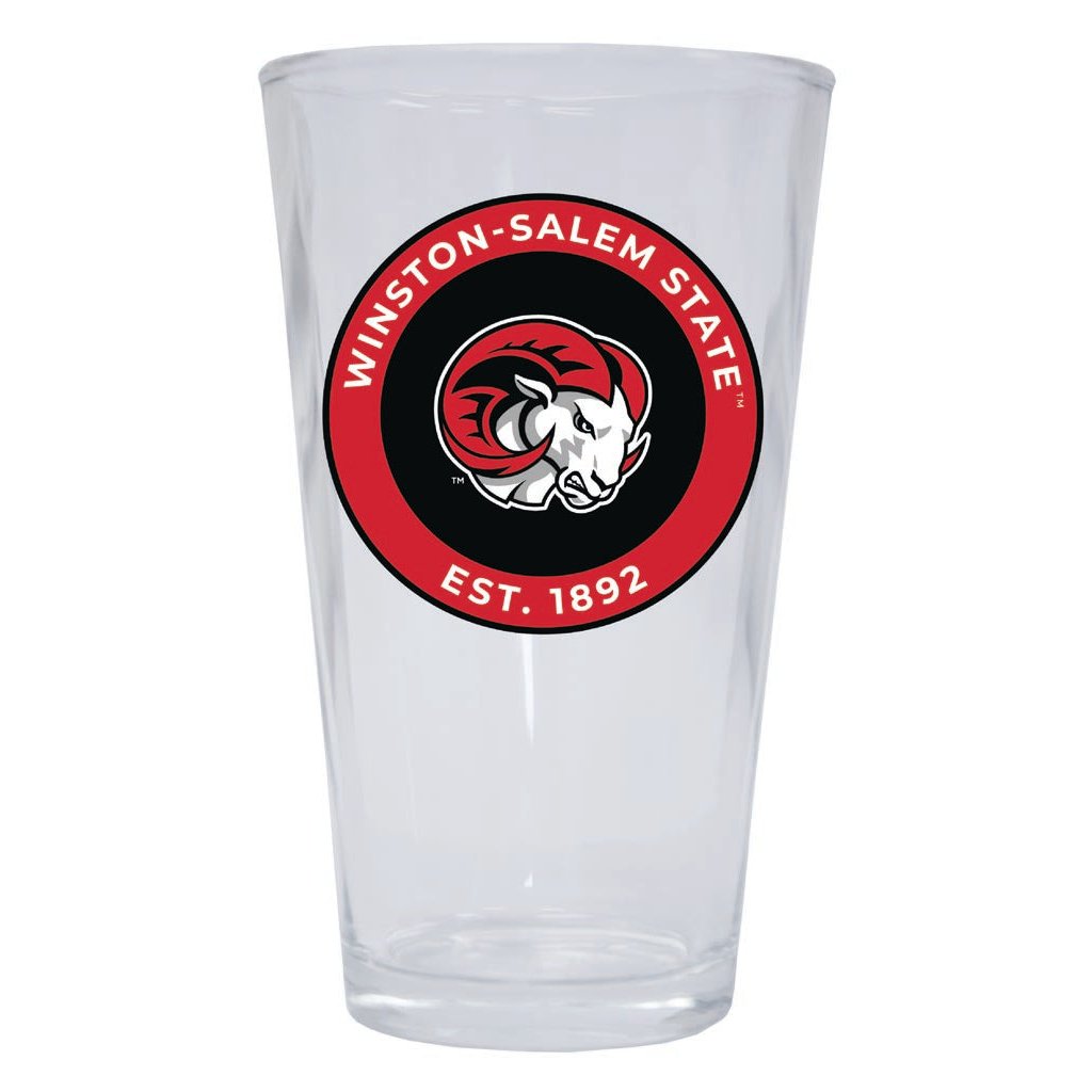 Winston-Salem State 16 oz Pint Glass Circle Design Officially Licensed Collegiate Product Image 1