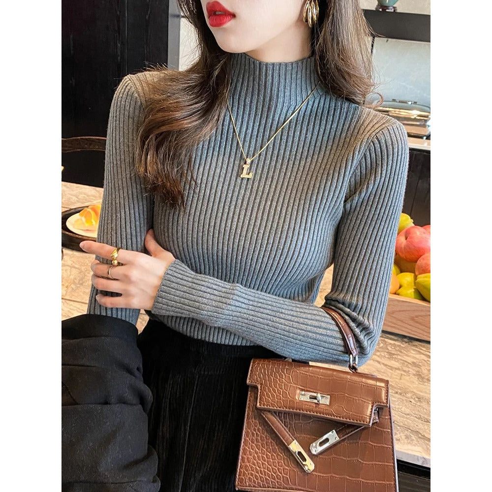 Chic Women s Turtleneck Sweater - Casual Slim Fit Knitted Top Image 4