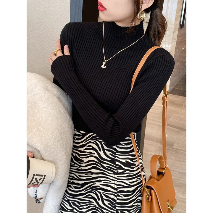 Chic Women s Turtleneck Sweater - Casual Slim Fit Knitted Top Image 4