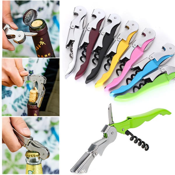 Multi-functional Stainless Corkscrew Wine Beer Bottle Opener Image 2