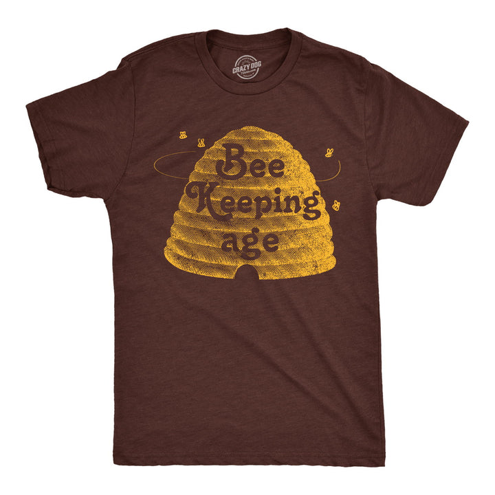 Mens Funny T Shirts Bee Keeping Age Sarcastic Novelty Graphic Tee For Men Image 1