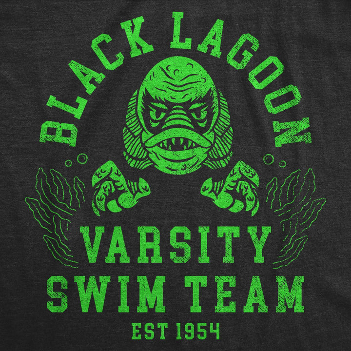 Mens Funny T Shirts Black Lagoon Varsity Swim Team Sarcastic Halloween Graphic Tee For Men Image 2