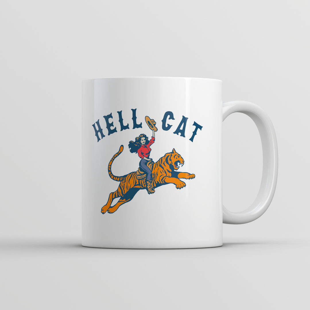 Hell Cat Mug Funny Sarcastic Tiger Graphic Novelty Coffee Cup-11oz Image 1