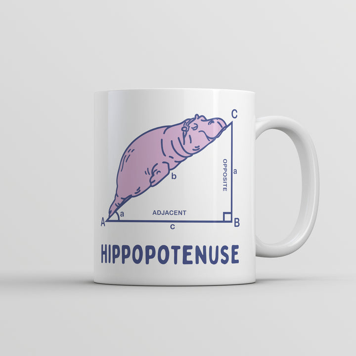 Hippopotenuse Mug Funny Sarcastic Hippo Graphic Novelty Coffee Cup-11oz Image 1