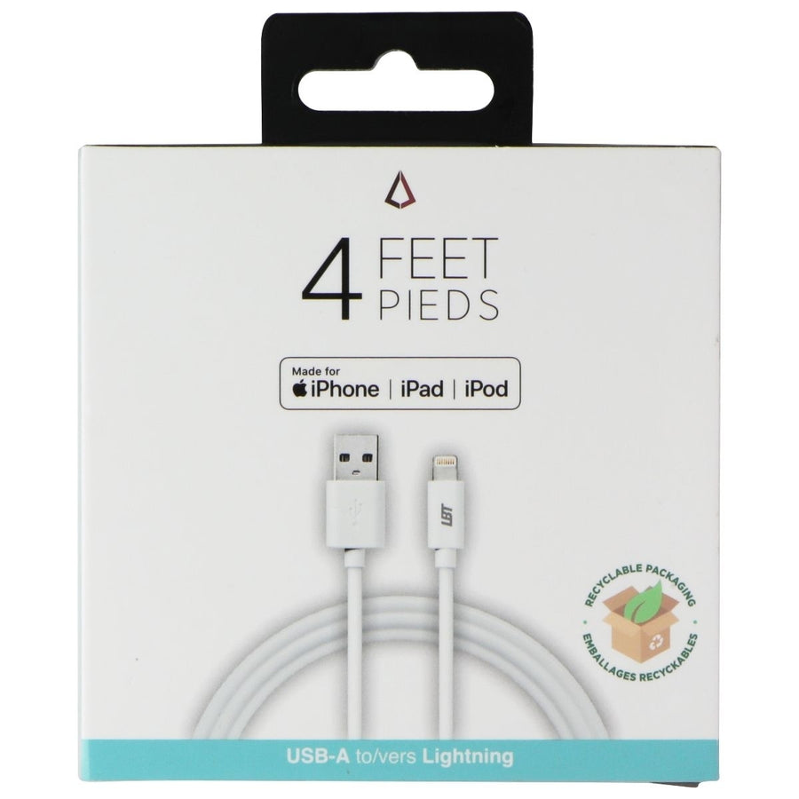 LBT 4 FT PVC USB-A to Lightning 8-Pin Cable - White Image 1