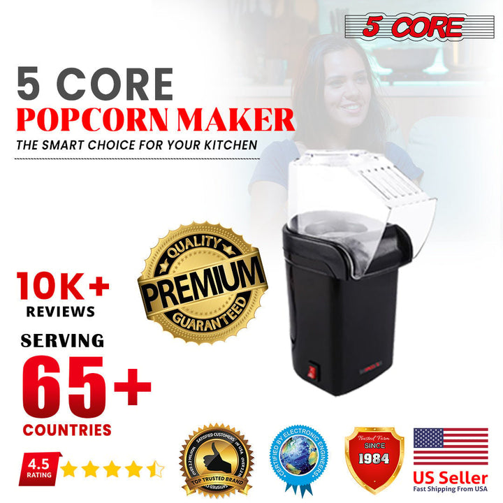 5Core Popcorn Machine 16 Cup Hot Air Popper Mini Portable Electric Pop Image 11