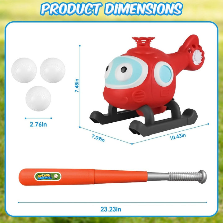 2-in-1 Water Sprinkler Baseball Helicopter Toy Image 2