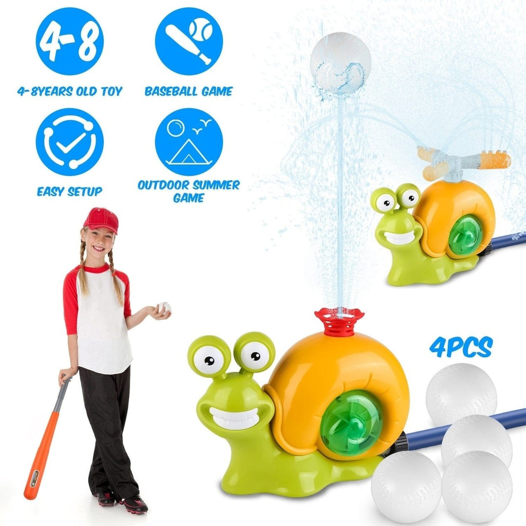 2-in-1 Snail Water Sprinkler Baseball Toy with 2 Sprinkler Nozzles Image 3