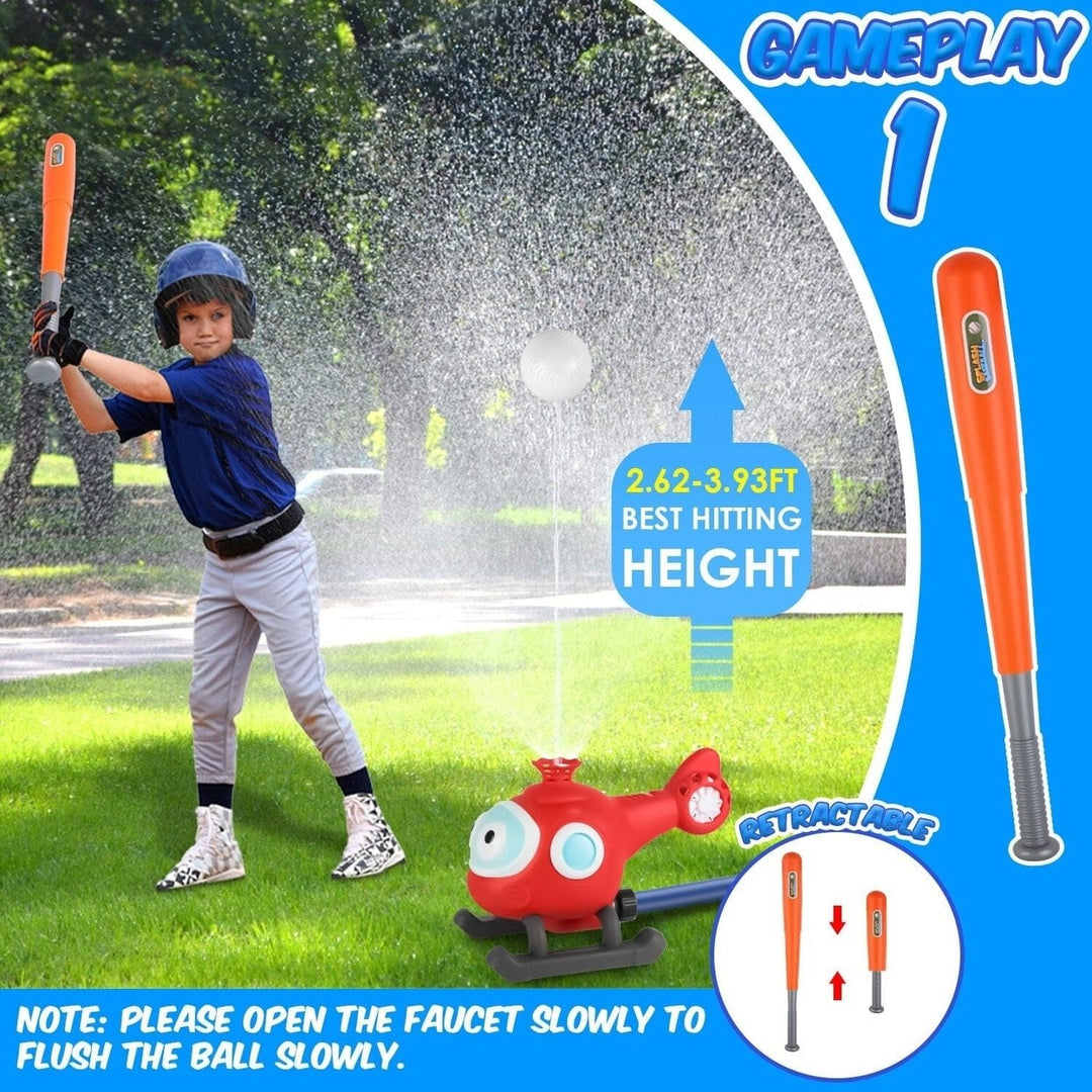 2-in-1 Water Sprinkler Baseball Helicopter Toy Image 7