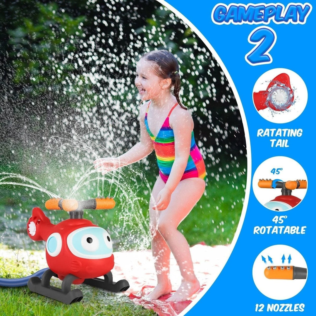 2-in-1 Water Sprinkler Baseball Helicopter Toy Image 8