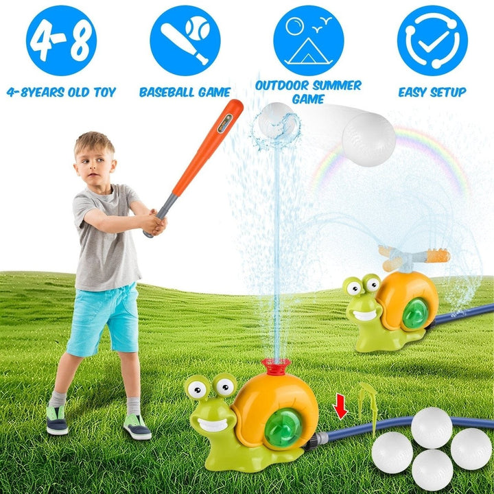 2-in-1 Snail Water Sprinkler Baseball Toy with 2 Sprinkler Nozzles Image 12