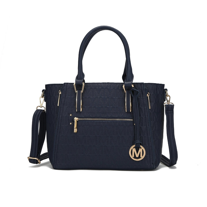 MKFCollection Cairo Signature Shoulder Bag - Vegan Leather Designer Handbag Image 4