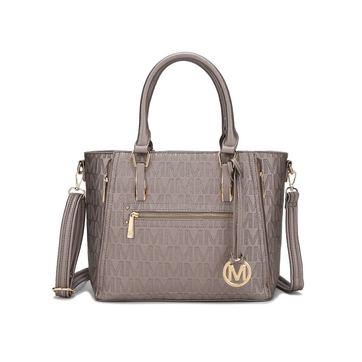 MKFCollection Cairo Signature Shoulder Bag - Vegan Leather Designer Handbag Image 4