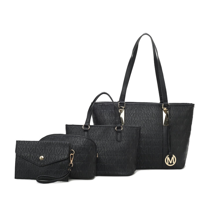 MKFCollection Arya Signature Tote and Set - Vegan Leather Designer Handbag Image 3