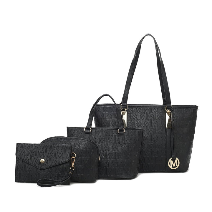 MKFCollection Arya Signature Tote and Set - Vegan Leather Designer Handbag Image 1