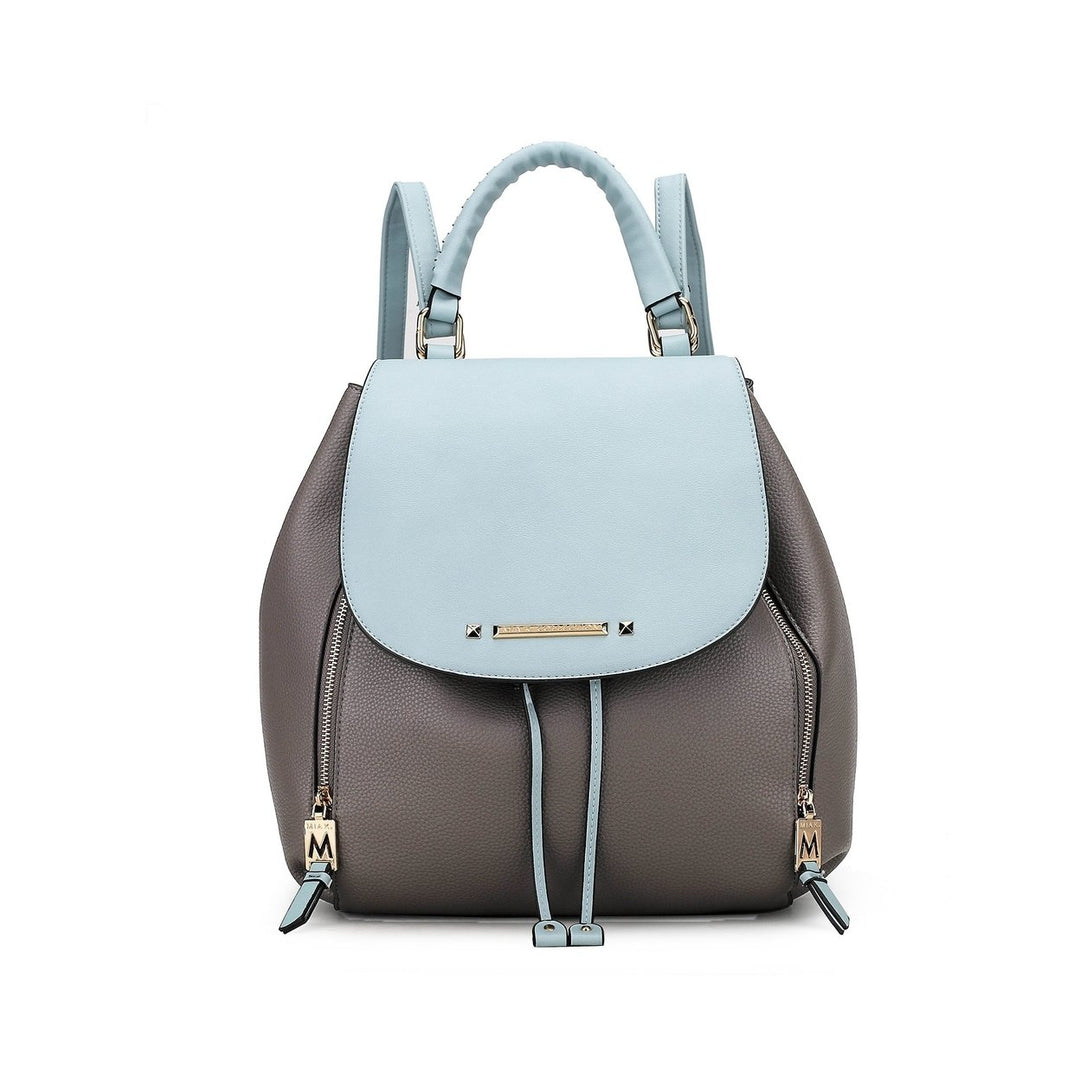 MKFCollection Kimberly Backpack - Vegan Leather Designer Handbag Image 7