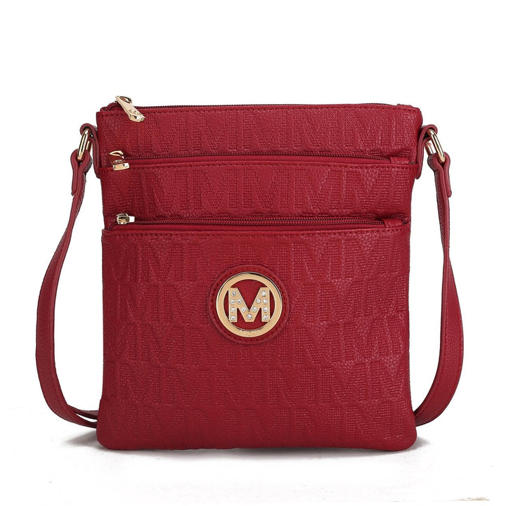 MKFCollection Lennit Signature Crossbody Bag - Vegan Leather Designer Handbag Image 1