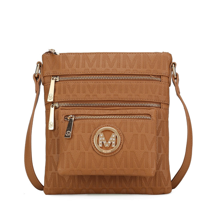 MKFCollection Jessy Signature Crossbody Bag - Vegan Leather Designer Handbag Image 12