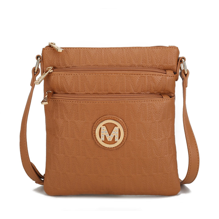 MKFCollection Lennit Signature Crossbody Bag - Vegan Leather Designer Handbag Image 9