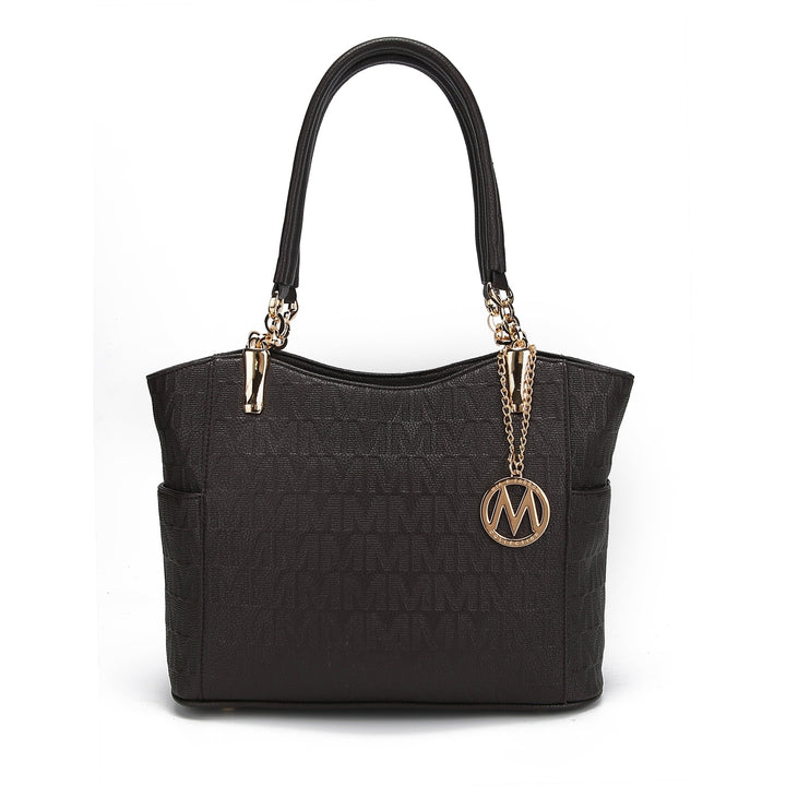 MKFCollection Malika Signature Shoulder Bag - Vegan Leather Designer Handbag Image 6