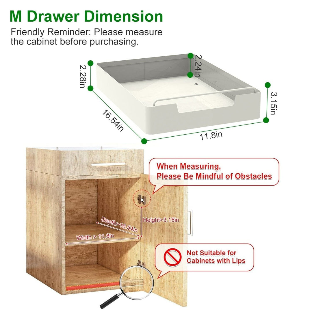 2-Pieces: Pull Out Cabinet Organizers Image 6